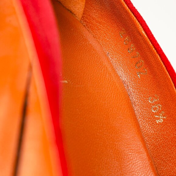 Gucci Raspberry Suede Platform Round-Toe Stiletto Pumps - Picture 10 of 10